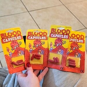 Blood capsules for Halloween or acting